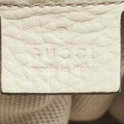 Gucci Off White Leather Medium Soho Chain Tote