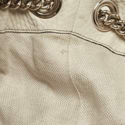 Gucci Off White Leather Medium Soho Chain Tote