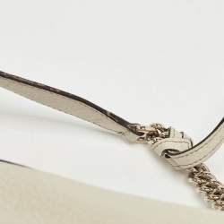 Gucci Off White Leather Medium Soho Chain Tote