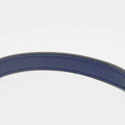 Pre Owned Gucci Blue Matelasse Velvet Mini GG Marmont Shoulder Bag