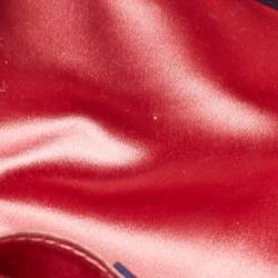 Pre Owned Gucci Blue Matelasse Velvet Mini GG Marmont Shoulder Bag