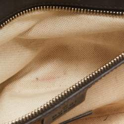 Pre Owned Gucci Cream Python Medium Tassel New Bamboo Top Handle Bag