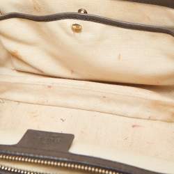 Pre Owned Gucci Cream Python Medium Tassel New Bamboo Top Handle Bag