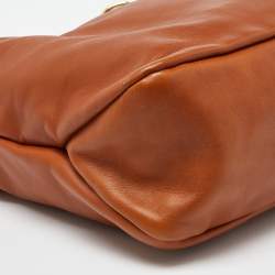 Pre Owned Gucci Brown Leather Medium Horsebit Hobo