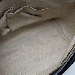 Pre Owned Gucci Black Leather GG Charm Tote