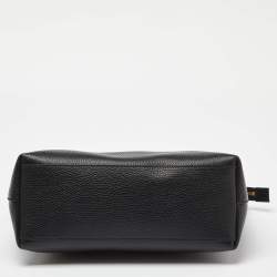 Pre Owned Gucci Black Leather GG Charm Tote