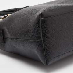 Pre Owned Gucci Black Leather GG Charm Tote