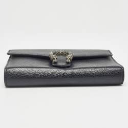 Gucci Black Leather Dionysus Wallet On Chain