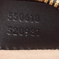 Pre Owned Gucci Black/Red Leather and Suede Mini Ophidia Round Shoulder Bag