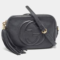Pre Owned Gucci Black Leather Small Soho Disco Crossbody Bag