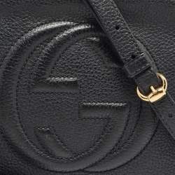 Pre Owned Gucci Black Leather Small Soho Disco Crossbody Bag
