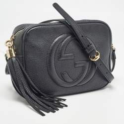 Pre Owned Gucci Black Leather Small Soho Disco Crossbody Bag
