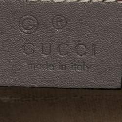 Pre Owned Gucci Grey Microguccissima Leather Mini Emily Chain Shoulder Bag