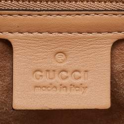 مملوكة مسبقًا حقيبة كتف غوتشي قفل متوسطة جلد غوتشيسيما خضراء