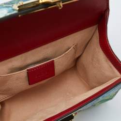 مملوكة مسبقًا حقيبة كتف غوتشي كانفاس جي جي سوبريم تيان متعدد الألوان صغيرة بقفل.