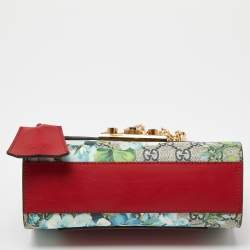 مملوكة مسبقًا حقيبة كتف غوتشي كانفاس جي جي سوبريم تيان متعدد الألوان صغيرة بقفل.