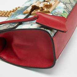 مملوكة مسبقًا حقيبة كتف غوتشي كانفاس جي جي سوبريم تيان متعدد الألوان صغيرة بقفل.