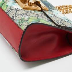 مملوكة مسبقًا حقيبة كتف غوتشي كانفاس جي جي سوبريم تيان متعدد الألوان صغيرة بقفل.