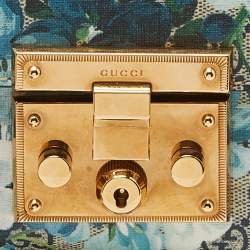 مملوكة مسبقًا حقيبة كتف غوتشي كانفاس جي جي سوبريم تيان متعدد الألوان صغيرة بقفل.