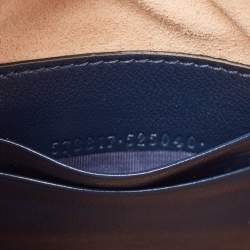 Pre Owned Gucci Navy Blue Matelasse Leather Mini GG Marmont Torchon Bucket Bag      