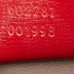 Gucci Red Leather Sylvie 1969 Top Handle Bag