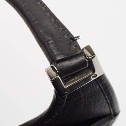 مملوكة مسبقًا Gucci Black GG Canvas and Leather Small Bardot Bag