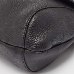 Pre Owned Gucci Black Leather Techno Horsebit Hobo