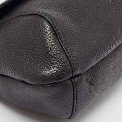 Pre Owned Gucci Black Leather Techno Horsebit Hobo