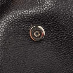 Pre Owned Gucci Black Leather Techno Horsebit Hobo