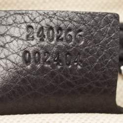 Pre Owned Gucci Black Leather Techno Horsebit Hobo