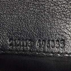 Gucci Black GG Canvas and Leather G Bit Flap Continental Wallet