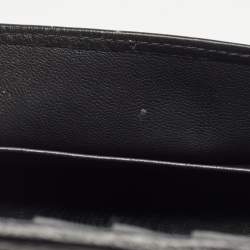 Gucci Black GG Canvas and Leather G Bit Flap Continental Wallet