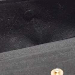 Gucci Black GG Canvas and Leather G Bit Flap Continental Wallet