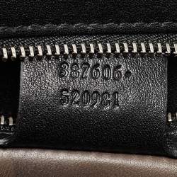 Pre Owned Gucci Black Glossy Leather Medium Interlocking G Shoulder Bag