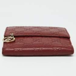 Gucci Brown Guccissima Leather Trifold Wallet  