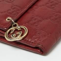 Gucci Brown Guccissima Leather Trifold Wallet  