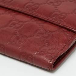 Gucci Brown Guccissima Leather Trifold Wallet  