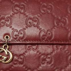 Gucci Brown Guccissima Leather Trifold Wallet  
