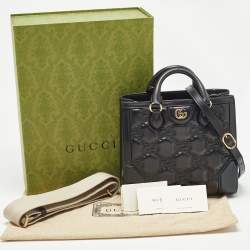 Gucci Black GG Matelassé Leather Mini Tote