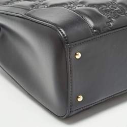 Gucci Black GG Matelassé Leather Mini Tote