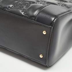 Gucci Black GG Matelassé Leather Mini Tote