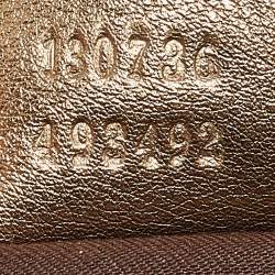 Pre Owned Gucci Bronze/Gold GG Fabric and Leather Medium Abbey Hobo