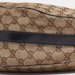 Pre Owned Gucci Beige/Brown GG Canvas and Leather GG Twins Medium Hobo