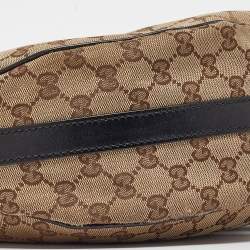 Pre Owned Gucci Beige/Brown GG Canvas and Leather GG Twins Medium Hobo