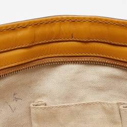 Pre Owned Gucci Mustard/Beige GG Canvas and Leather Sukey Shoulder Bag