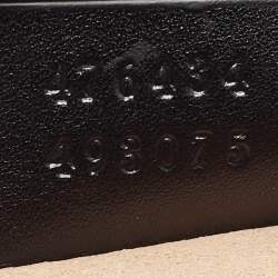 Pre Owned Gucci Black Matelassé Leather GG Marmont Belt Bag