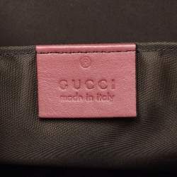 Pre Owned Gucci Multicolor GG Supreme Blooms Canvas and Leather Pouch