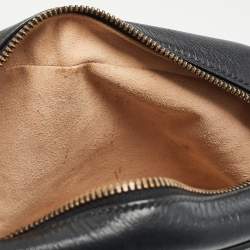 Pre Owned Gucci Black Matelassé Leather Small GG Marmont Shoulder Bag