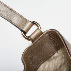 Pre Owned Gucci Gold Pebbled Leather Medium Soho Shoulder Bag