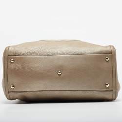 Pre Owned Gucci Gold Pebbled Leather Medium Soho Shoulder Bag